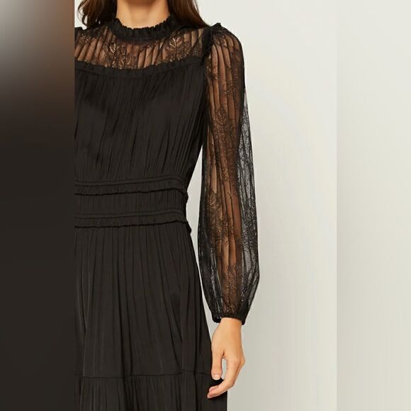 Stunning crochet, lace and embroidery black dress - Picture 13 of 16